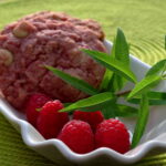 Himbeercookies mit Himbeeren und Zitronenverbene